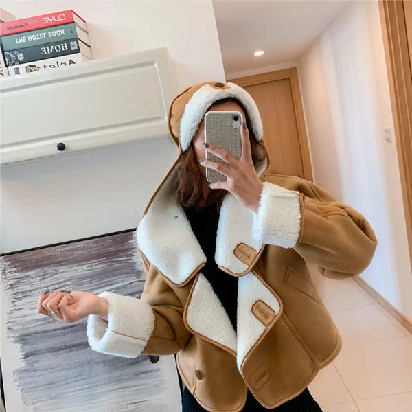 Modern Valley 2019 Women's Hooded Shearling Jacket