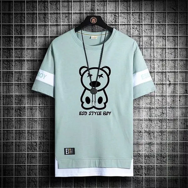 Hip Hop Harajuku Casual Polyester Men's T-Shirt