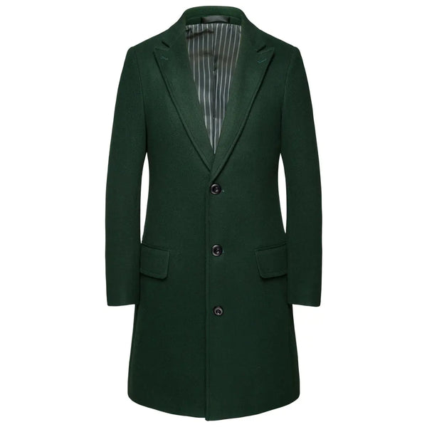 Men's Oversized Medium Length Woolen Coat