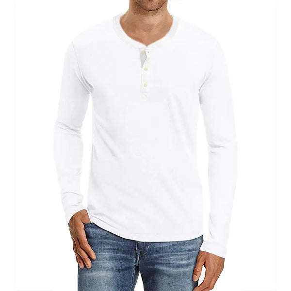 Large Men's European American Long Sleeve T-Shirt