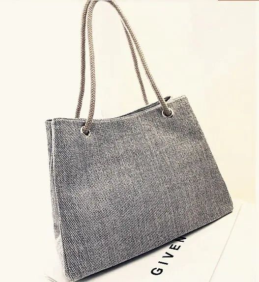 Summer Beach Women's Bag - Cotton Linen Tote Bag