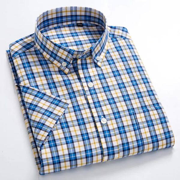 Plus Size Breathable Short Sleeve Shirt for Men