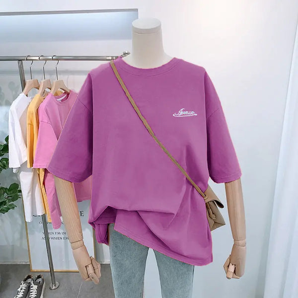 Women's Casual Loose BF Style Short Sleeve T-Shirt