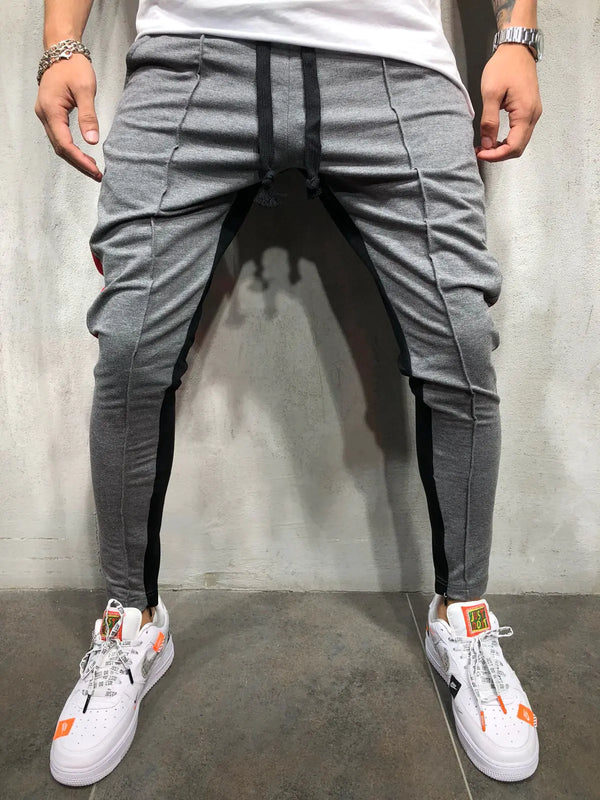 Men's Color-Block Hip-Hop Jogger Fitness Pants