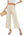 Famulily Beige Capri for Women Casual Linen Capri Pant Wide Leg Cropped Pants with Pockets High Waist Pants Beige L