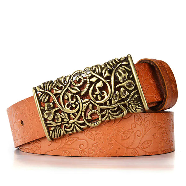 Women's Leather Casual Decorative Denim Belt