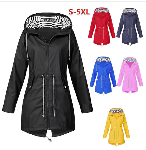 Women's Waterproof Parka Jacket - Outdoor Hiking Coat