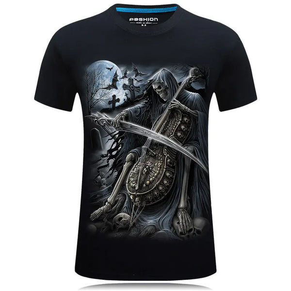 Men's 3D Printed Cotton Short Sleeve T-Shirt