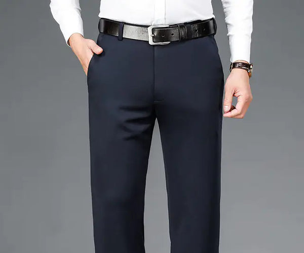 Men's Casual Loose Fit Straight Suit Pants