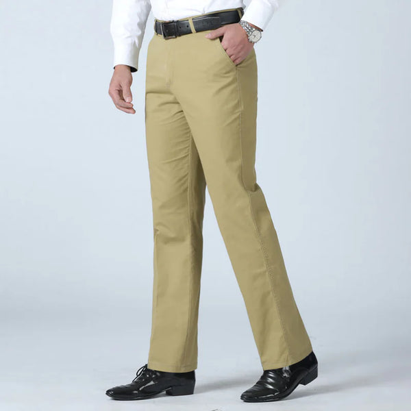 Men's Casual Stretch Cotton Suit Pants for Summer