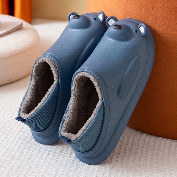 Waterproof Cotton Slippers Bag with Thick-soled Cartoon