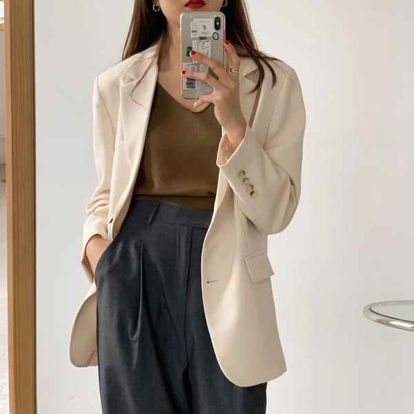 Casual Loose Fit Suit Jacket