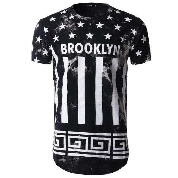 Men's Hip Hop Star Print Short Sleeve T-Shirt