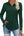 Romanstii Green Long Sleeve Polo Shirt Business Casual Tops Soft Button Down Tunic Tops Pleated Fall Basics Tees Dark Green S
