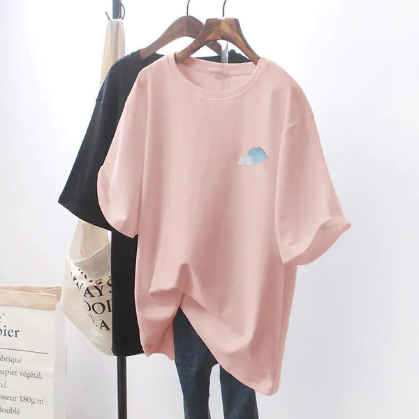 Women's Casual Loose BF Style Short Sleeve T-Shirt