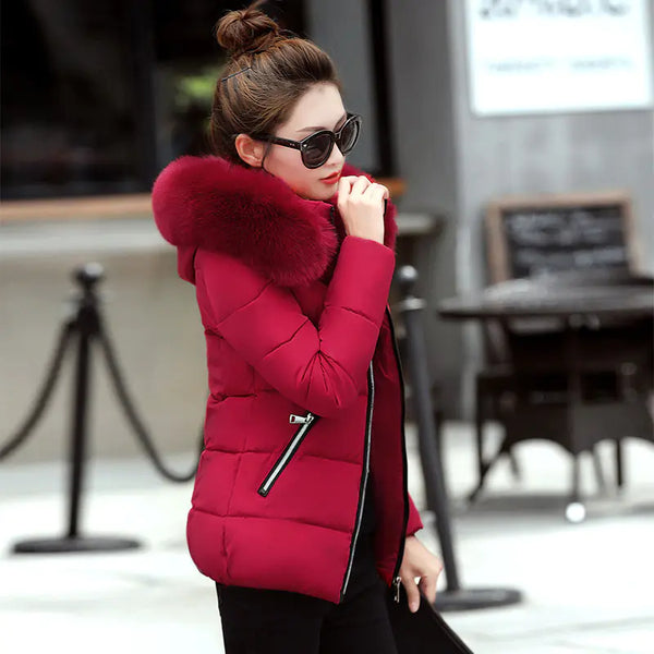 2019 Women's Detachable Hooded Warm Cotton Jacket