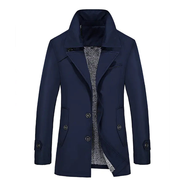 Mid-Length Windbreaker for Young Men