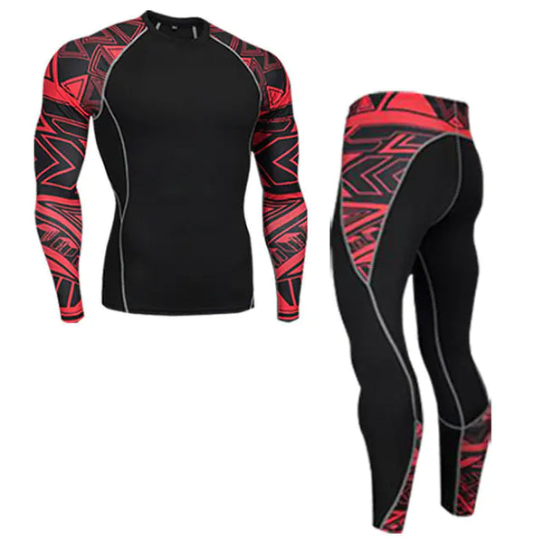 Men's Compression T-Shirt and Leggings Fitness Kit