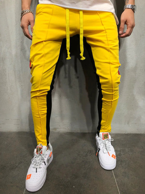 Men's Color-Block Hip-Hop Jogger Fitness Pants