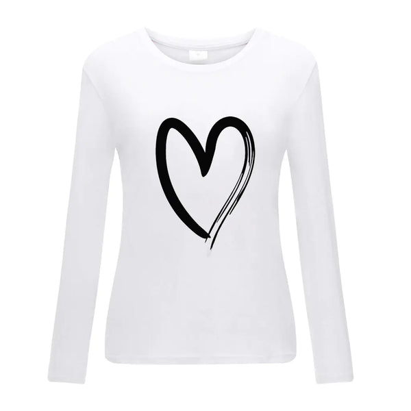 Women's Casual Long Sleeve Loose Basic T-Shirt