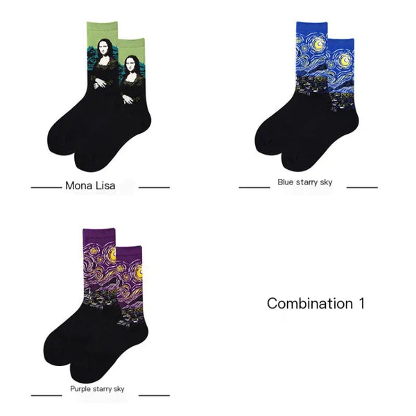 Artistic Cotton Socks for Men and Women
