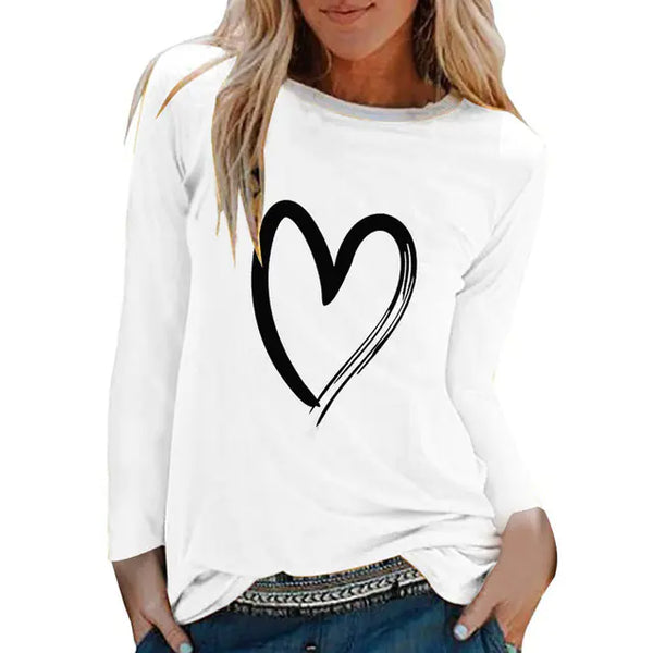 Women's Casual Long Sleeve Loose Basic T-Shirt