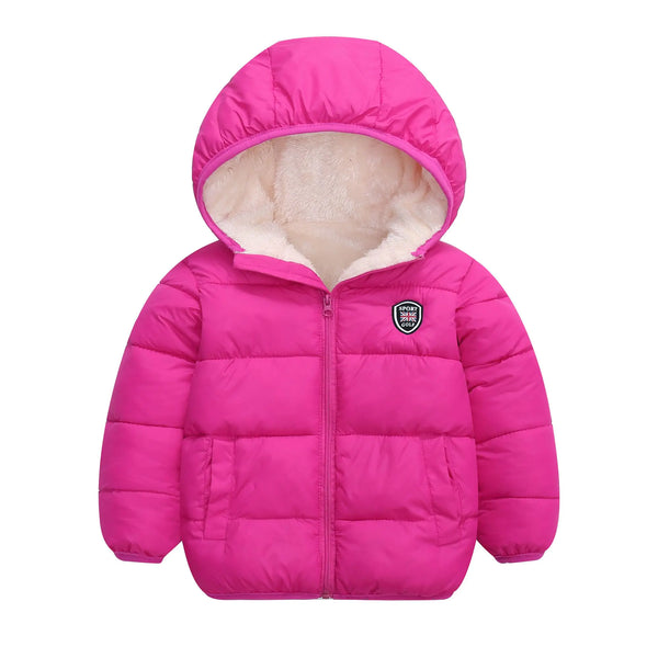 Vmterliya Winter Coats for Toddler Kids Infants Baby Boys Girls Light Puffer Warm Thick Hooded Down Jacket Outerwear for 2-7 Years (3-4 T Rose)