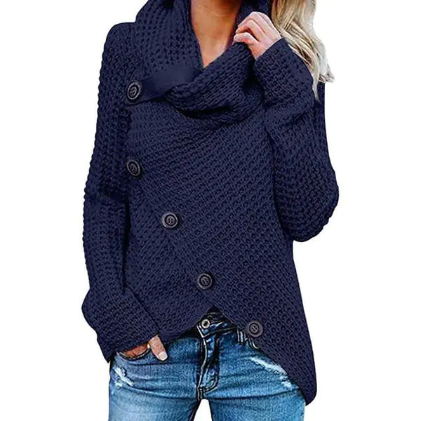 Elegant Long Sleeve O-Neck Women's Sweater