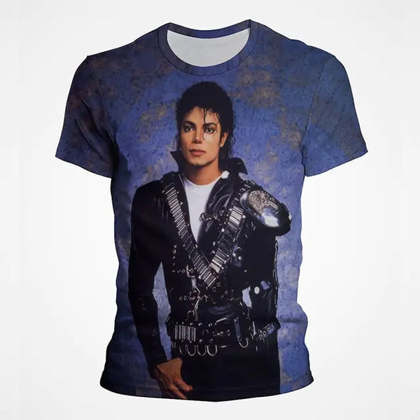 Michael Jackson 3D Print Polyester Men's T-Shirt