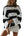 Women's sweater women's striped colorblock sweater
