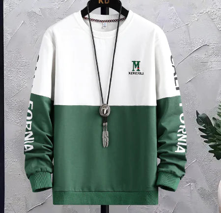 Fashion Long Sleeve Men's T-Shirt with Ribbed Cuffs