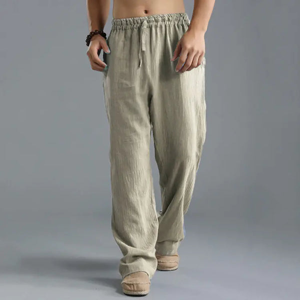 Men's Large Loose Casual Linen Sports Pants