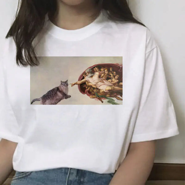 Women's 3D Printed Graphic T-Shirt with Fun Designs