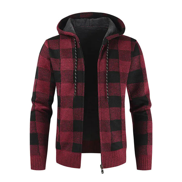 Men's Hooded Velvet Sweater Cardigan