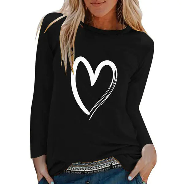 Women's Casual Long Sleeve Loose Basic T-Shirt