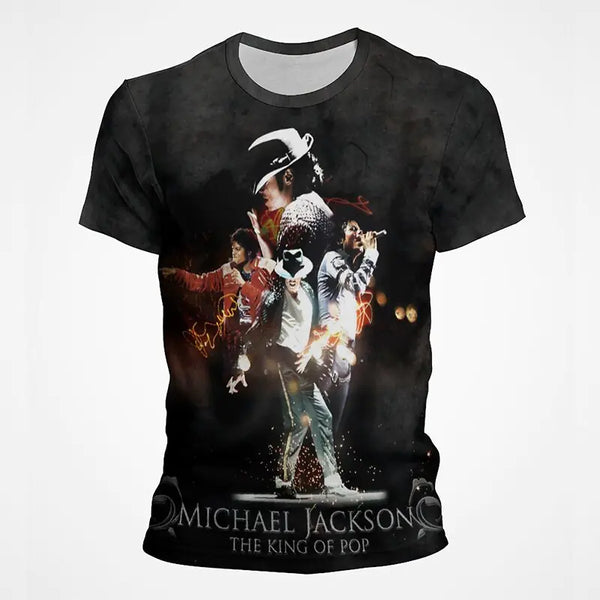 Michael Jackson 3D Print Polyester Men's T-Shirt