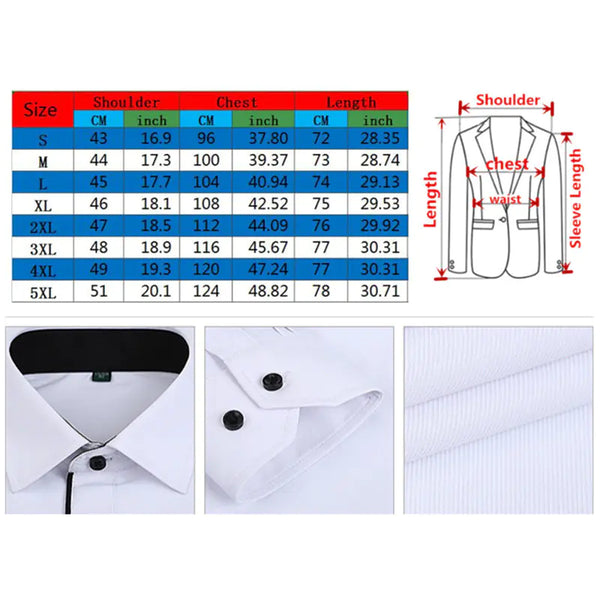 Black and White Patchwork Long Sleeve Shirt for Men