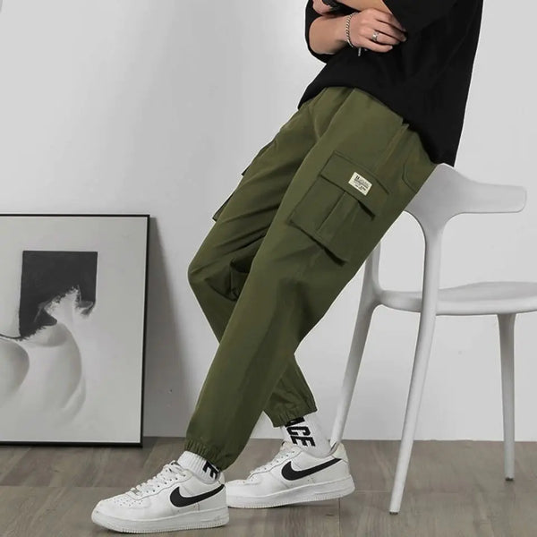 Men's Printed 3D Pocket Jogger Windbreaker Pants