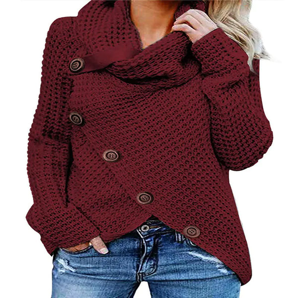 Elegant Long Sleeve O-Neck Women's Sweater