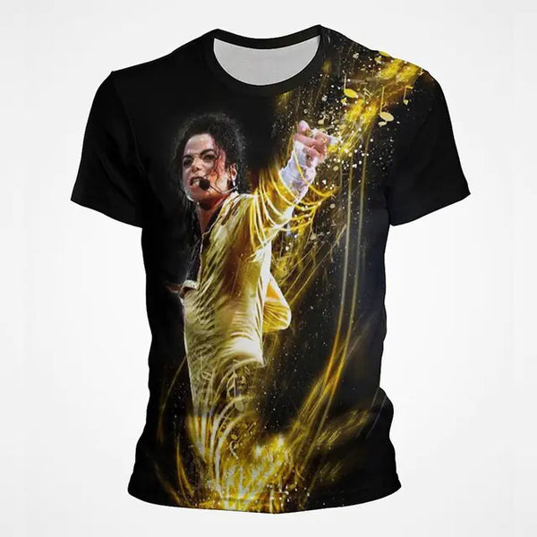 Michael Jackson 3D Print Polyester Men's T-Shirt