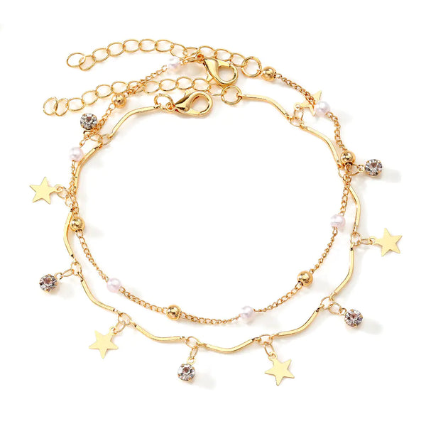 Fashionable Star Pendant Foot Jewelry Set for Women