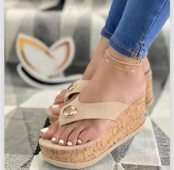 Women's Wedge Heel Flip Flop Sandals