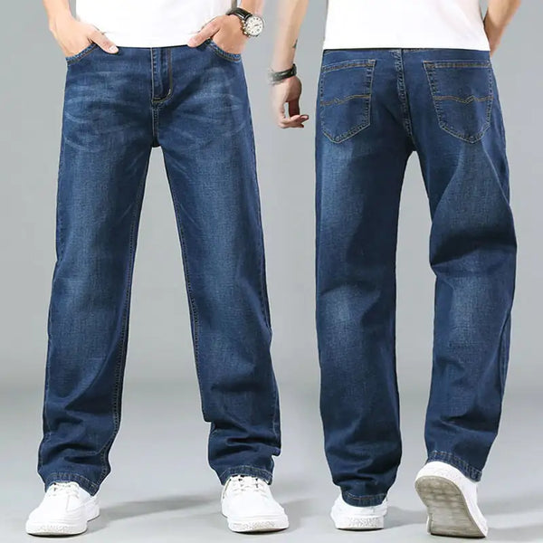 Men's Loose Straight Wide-Leg Summer Jeans Pants