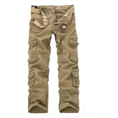 Men's Baggy Military Cargo Pants with Multi Pockets