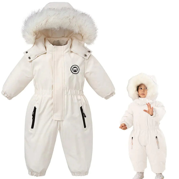 XIFAMNIY Boys and Girls One Piece Snowsuits Overalls Ski Suits Winter Waterproof Coats Jumpsuits for Baby Toddler 2T-5T…