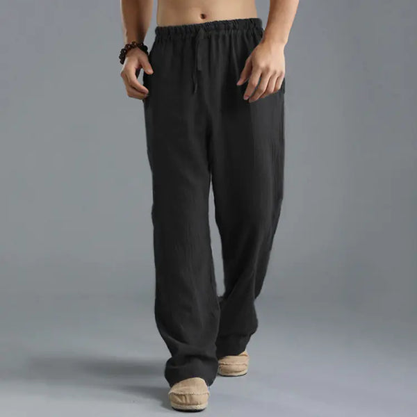 Men's Large Loose Casual Linen Sports Pants