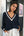 Casual Contrast Color Stitching Women's Sweater