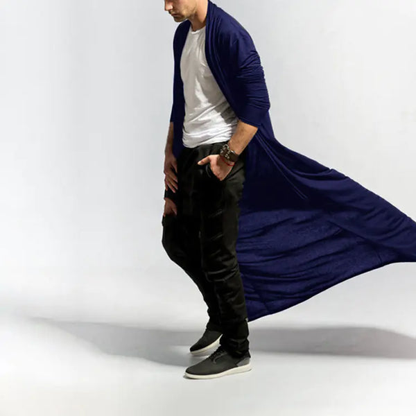 Men's Slim Fit Casual Long Trench Coat