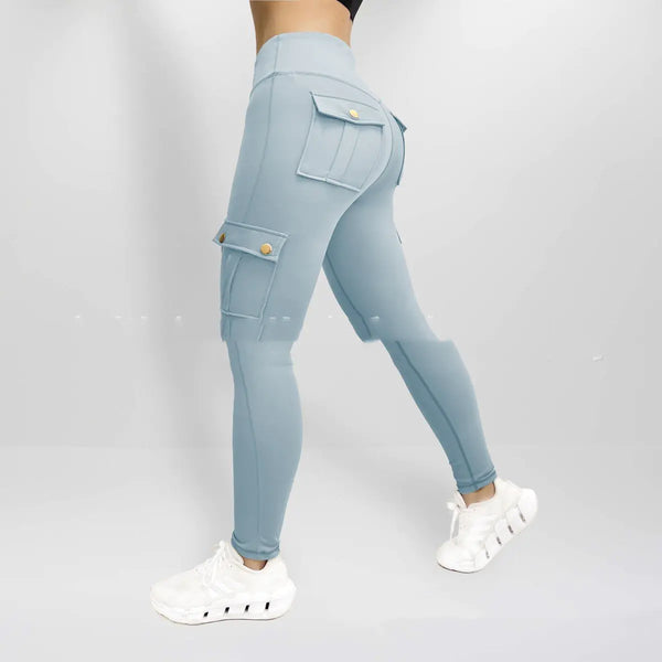 High Elastic Women's Fitness Pants with Pockets