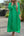 Deep V Cotton-Linen Dress, Long Sleeve Split Maxi Dress